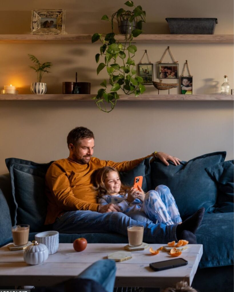 Small living room arranged for conversation seating