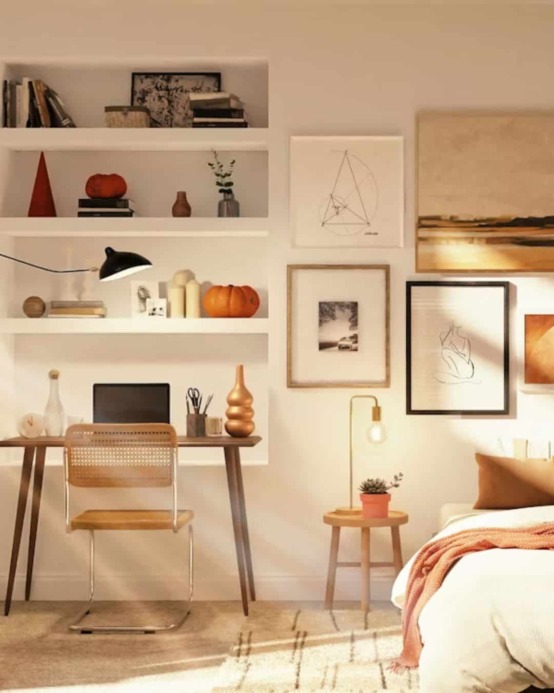 Small living room with smart storage solutions and hidden furniture storage