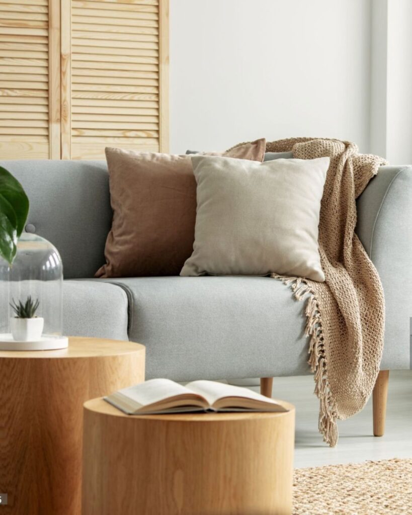 storage ottoman used in small studio apartment